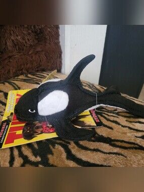 Tuffy Dog Killer Whale Dog Toy Tuff Scale 10 Med Large Ea